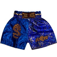 Детские Шорты Тайский Бокс "Thaiboxing" Дракон Синие 